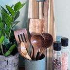 Set de Utensilios de Cocina en Nogal (5 Piezas)