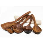 Set de Utensilios de Cocina en Nogal (5 Piezas)