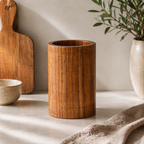 Soporte para Utensilios de Cocina en Nogal